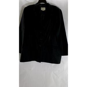 DANNY & NICOLE New York Women's Black Solid Three-Button Notch Lapel Blazer SZ L
